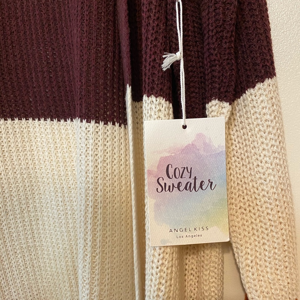 NWT Angel Kiss Oversized Woven Long Cozy Sweater - Picture 5 of 8